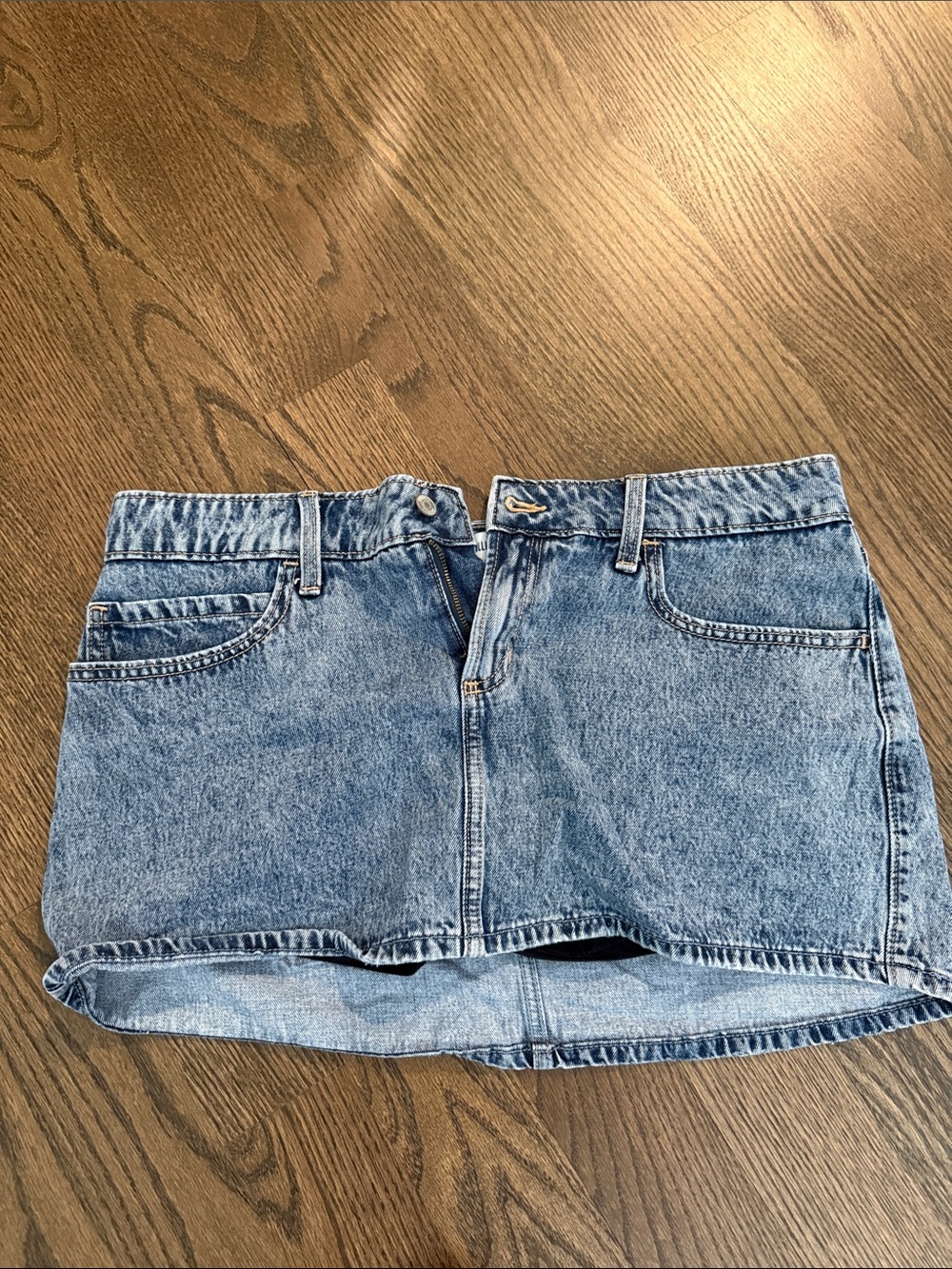 Denim Mini Skirt - Classic Blue